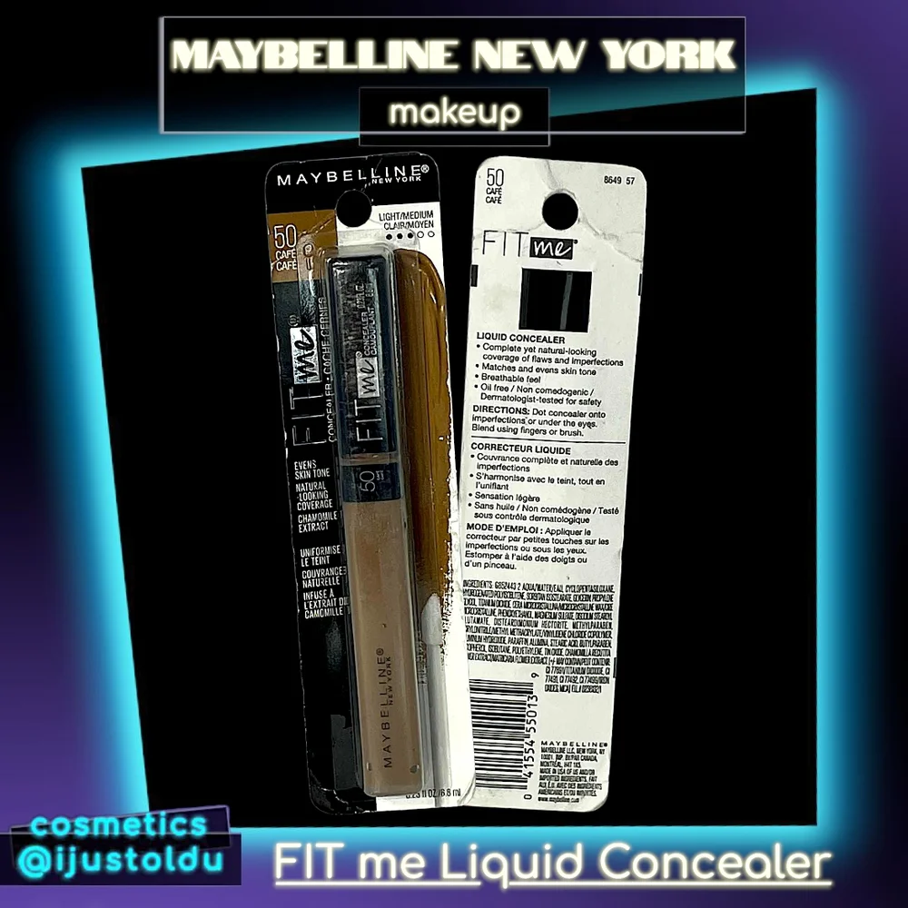 Maybelline Fit Me Concealer | 50 Café Light/Medium | .23fL oz / 6.8mL | Oil Free